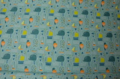 Baumwolle | BOTTLE POST Flasche Wal | dunkelmint